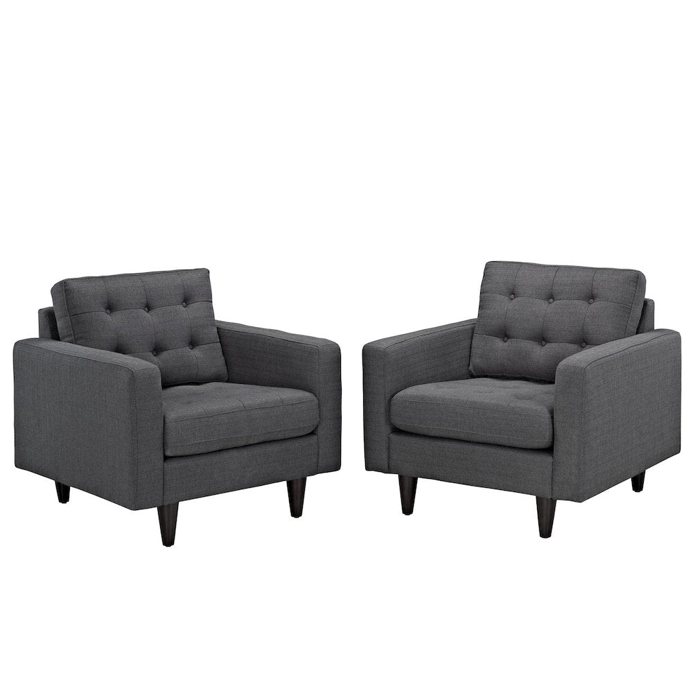 Empress Upholstered Fabric Armchair Set of 2