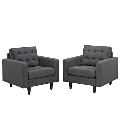 Empress Upholstered Fabric Armchair Set of 2