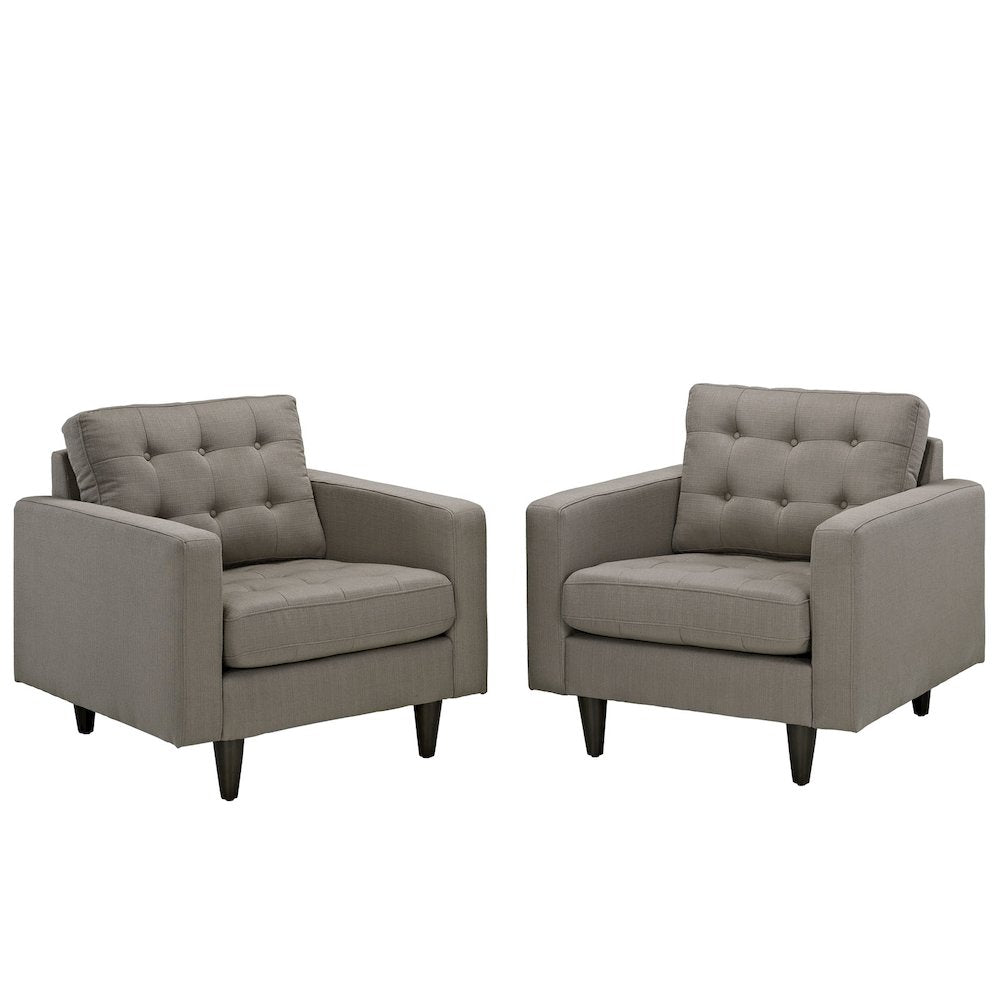 Empress Upholstered Fabric Armchair Set of 2