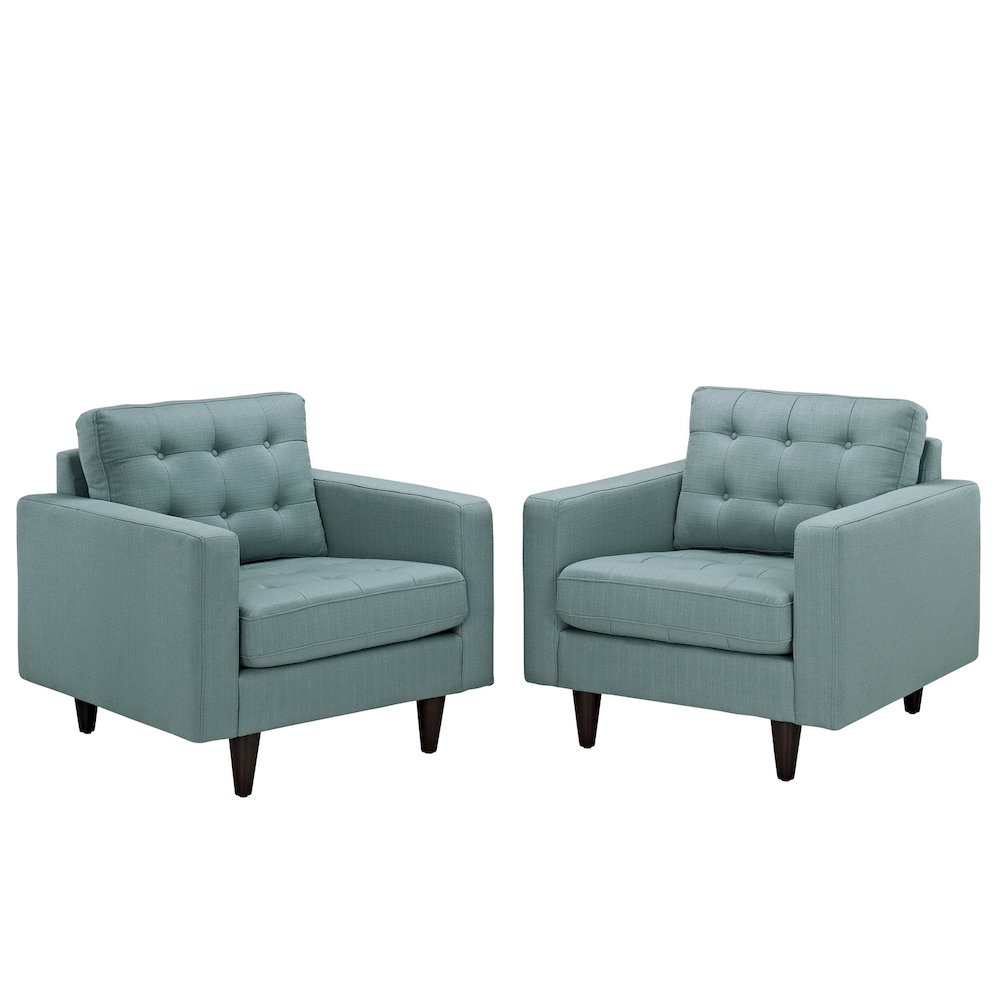 Empress Upholstered Fabric Armchair Set of 2
