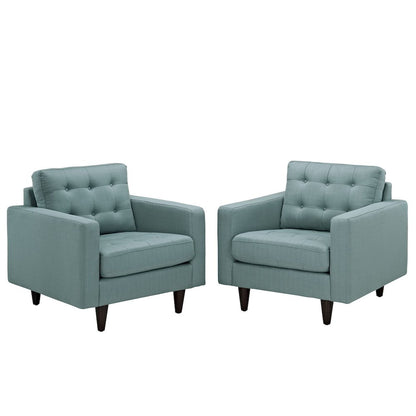 Empress Upholstered Fabric Armchair Set of 2
