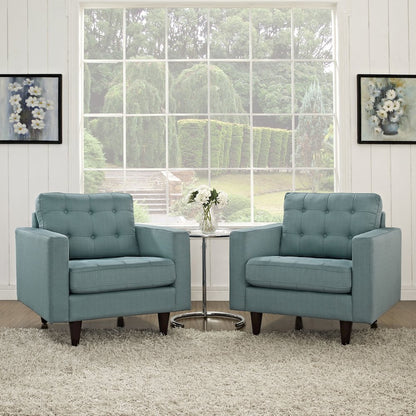 Empress Upholstered Fabric Armchair Set of 2