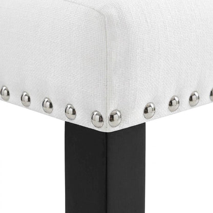 Fabric-Upholstered Accent Chair for Living Room, Bedroom, or Office, White