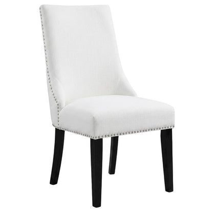 Fabric-Upholstered Accent Chair for Living Room, Bedroom, or Office, White