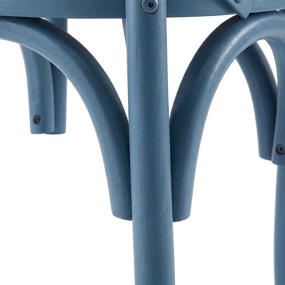 Wood and Rattan Dining Side Chair with Cane Back for Dining Room, Harbor