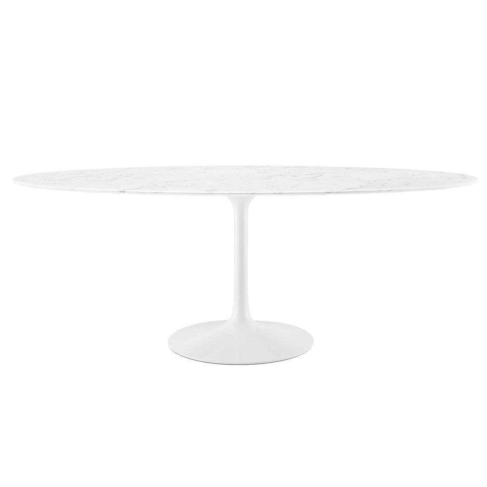 Lippa 78" Oval Faux Marble Dining Table