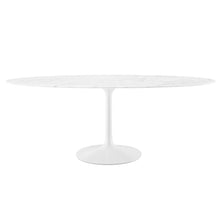 Lippa 78" Oval Faux Marble Dining Table