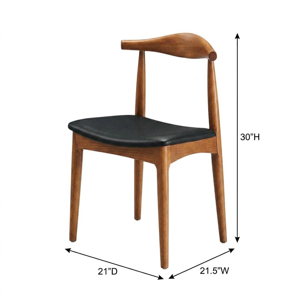 Wooden Dining Chairs for Kitchen and Modern Dining Room Tables, Black, Set of 4