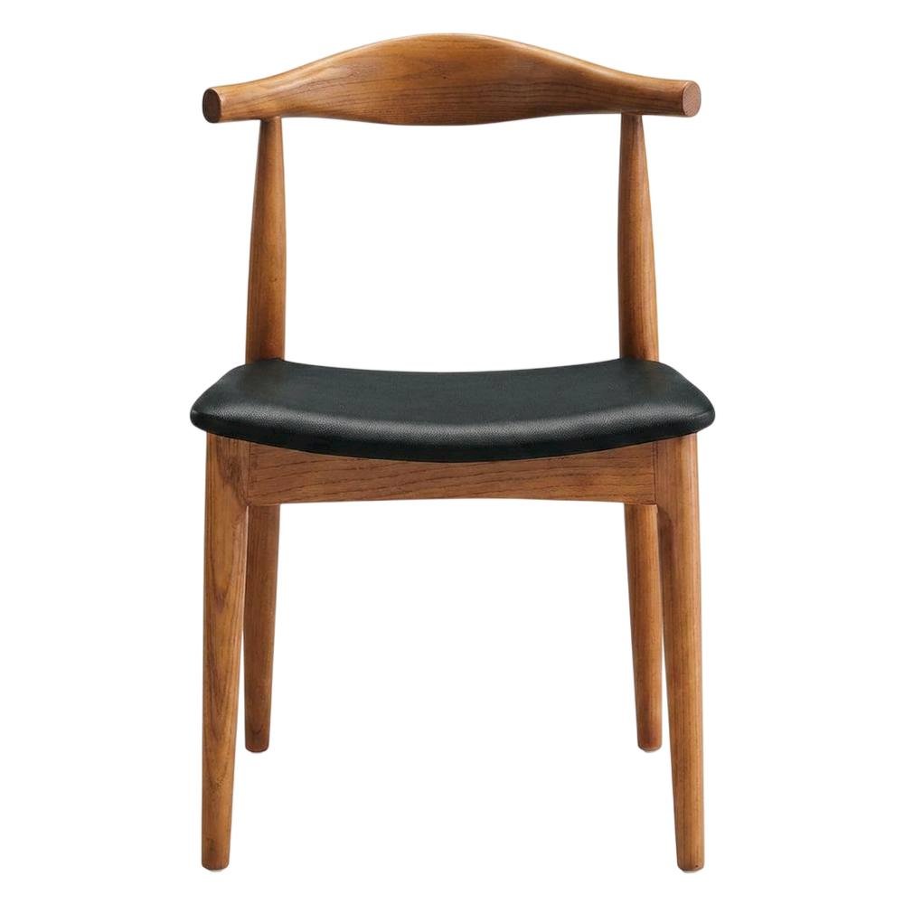 Wooden Dining Chairs for Kitchen and Modern Dining Room Tables, Black, Set of 4