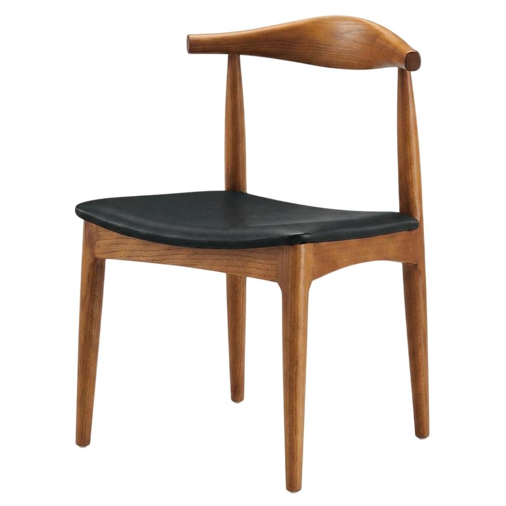 Wooden Dining Chairs for Kitchen and Modern Dining Room Tables, Black, Set of 4