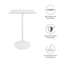 Lippa 28" Square Wood Bar Table