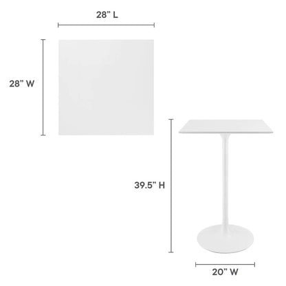 Lippa 28" Square Wood Bar Table