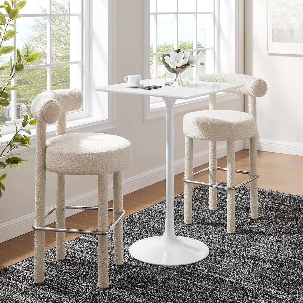 Lippa 28" Square Wood Bar Table