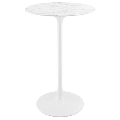 Lippa 28" Round Faux Marble Bar Table
