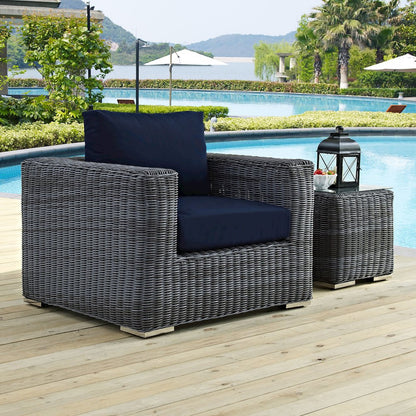 Summon Outdoor Patio Fabric Sunbrella Armchair