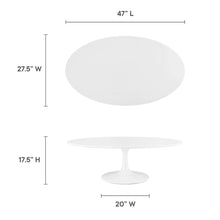 Lippa 48" Oval-Shaped Wood Coffee Table