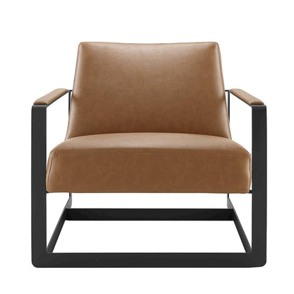 Seg Vegan Leather Accent Chair