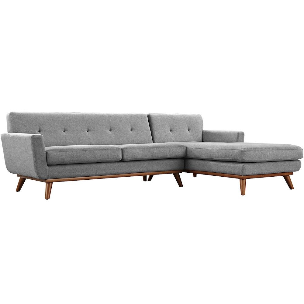 Engage Right-Facing Upholstered Fabric Sectional Sofa