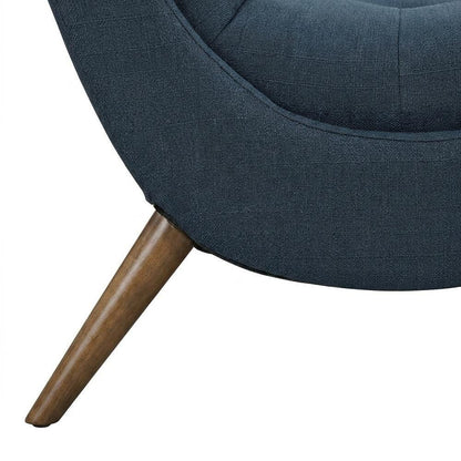 Fabric-Upholstered Lounge Chair for Living Room and Bedroom, Azure