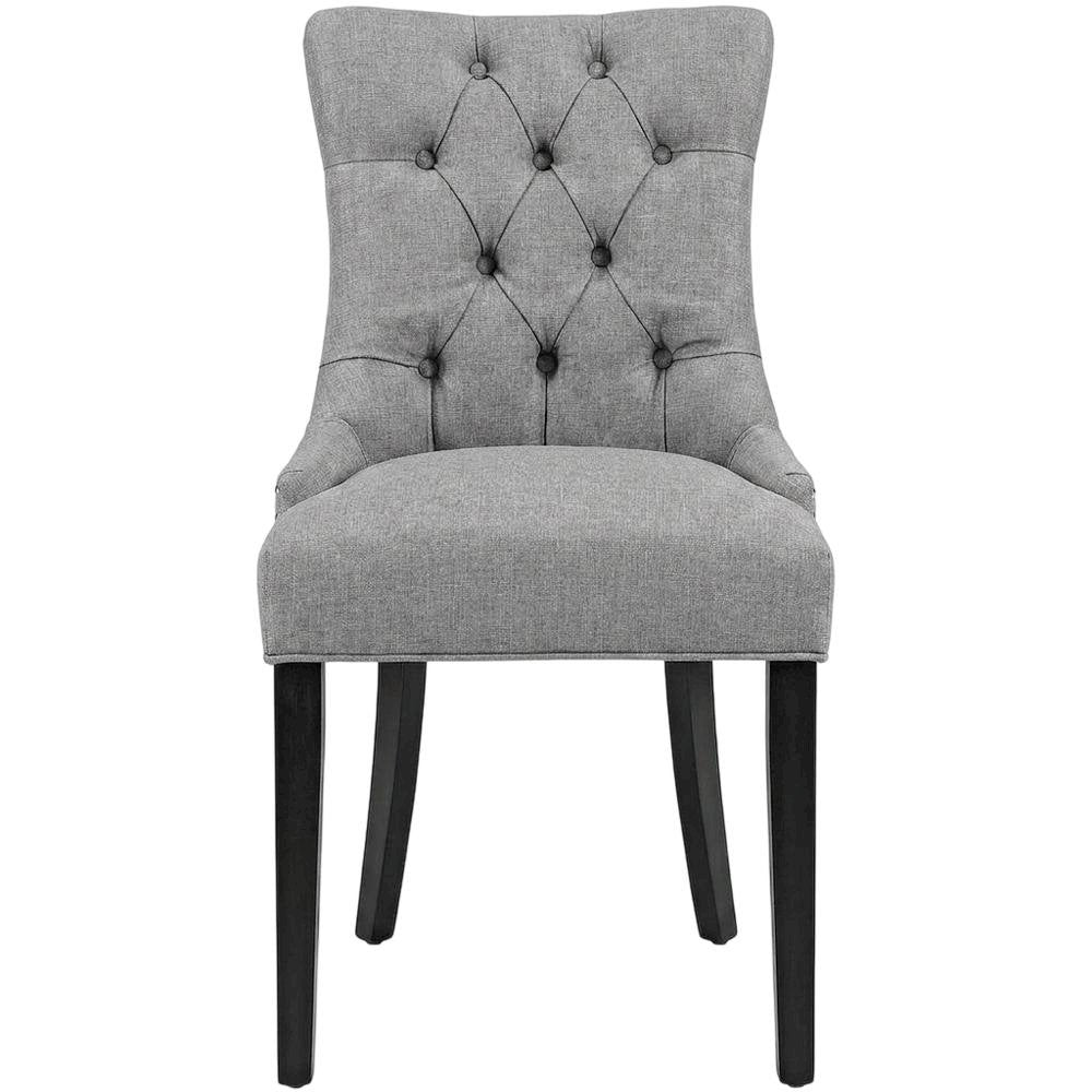 Tufted Upholstered Fabric Dining Chair for Kitchen and Dining Room, Light Gray