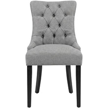 Tufted Upholstered Fabric Dining Chair for Kitchen and Dining Room, Light Gray