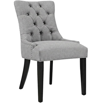 Tufted Upholstered Fabric Dining Chair for Kitchen and Dining Room, Light Gray
