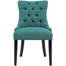Tufted Upholstered Fabric Dining Chair for Kitchen and Dining Room, Teal