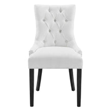 Tufted Upholstered Fabric Dining Chair for Kitchen and Dining Room, White