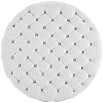 Amour Upholstered Vinyl Ottoman