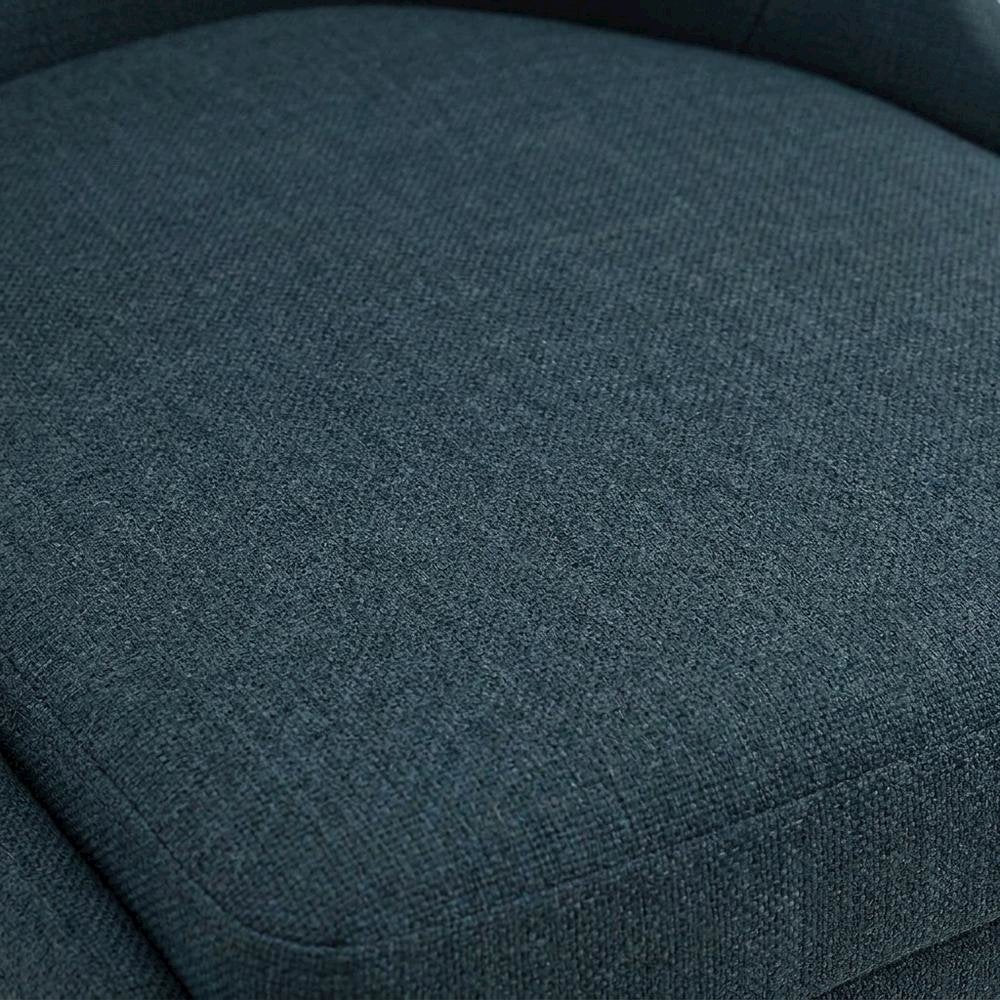 Fabric-Upholstered Dining Chair with Cushioned Seat, Azure