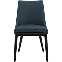 Fabric-Upholstered Dining Chair with Cushioned Seat, Azure