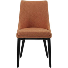 Fabric-Upholstered Dining Chair with Cushioned Seat, Orange