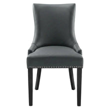 Vegan Leather Upholstered Dining Chair for Kitchen or Dining Room, Gray