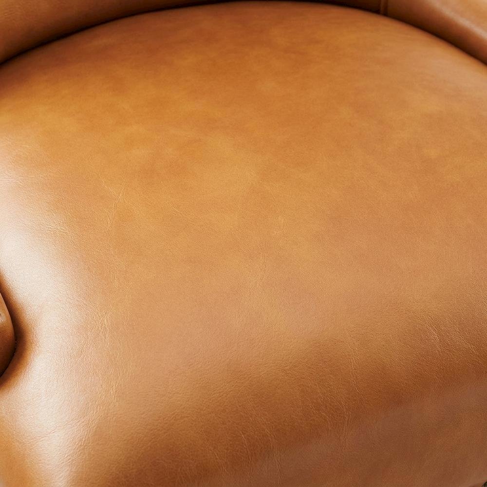 Vegan Leather Upholstered Dining Chair for Kitchen or Dining Room, Tan