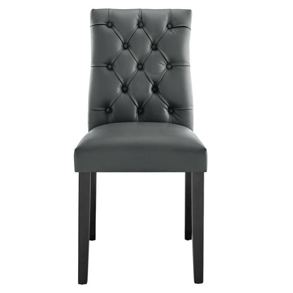 Duchess Button Tufted Vegan Leather Dining Chair