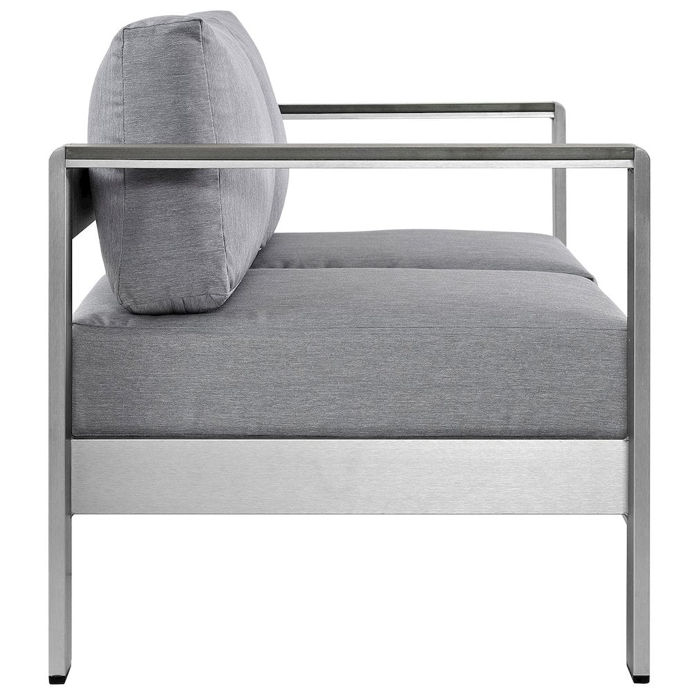 Shore Outdoor Patio Aluminum Loveseat