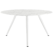 Lippa 54" Round Faux Marble Dining Table with Tripod Base