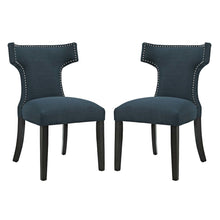 Curve Fabric Dining Side Chair Set of 2