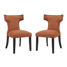 Curve Fabric Dining Side Chair Set of 2