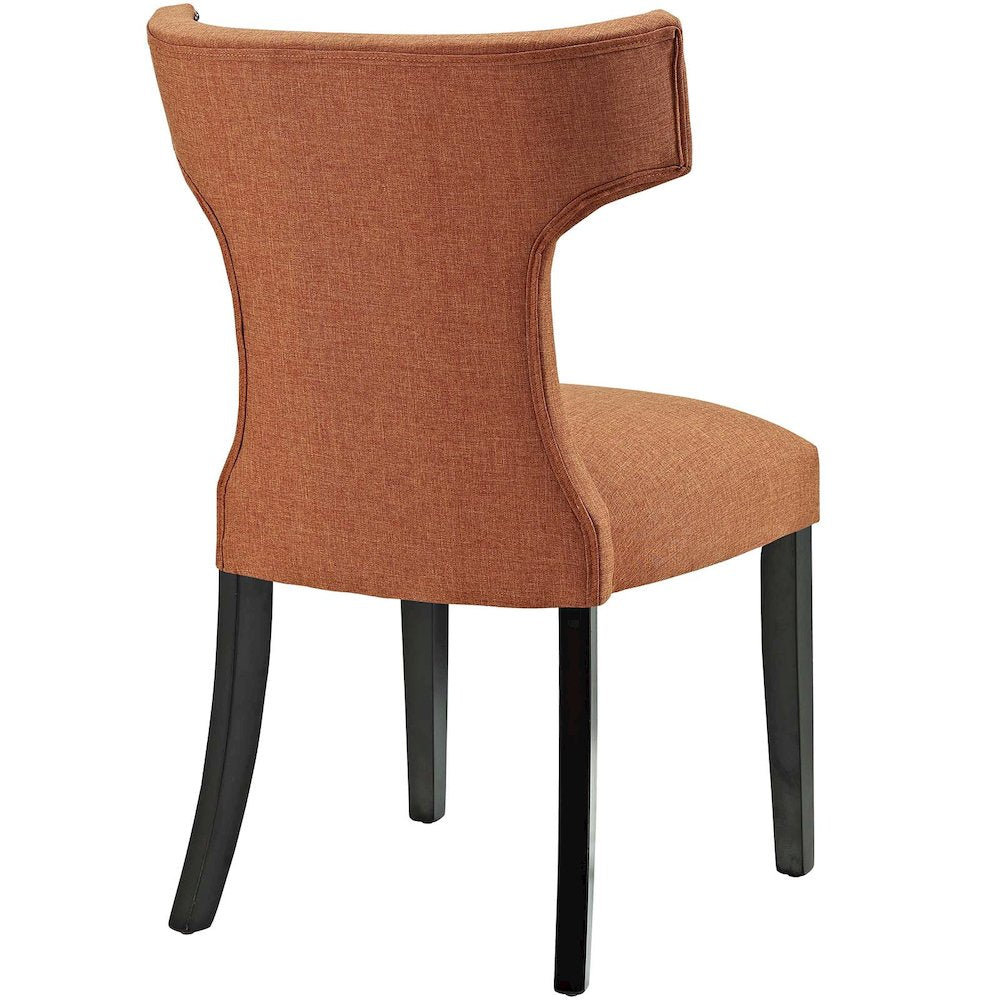 Curve Fabric Dining Side Chair Set of 2