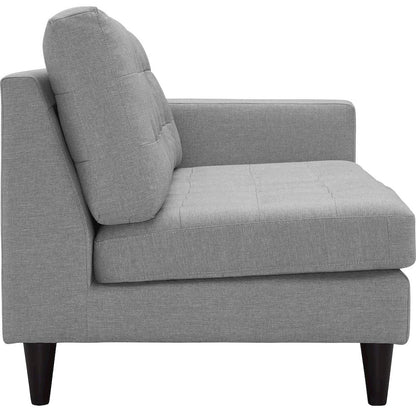 Empress 2 Piece Upholstered Fabric Left Facing Bumper Sectional