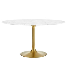 Lippa 54" Round Faux Marble Dining Table