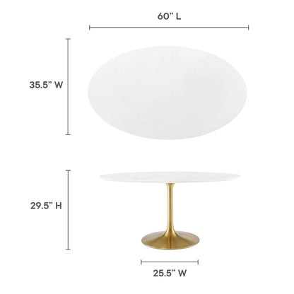 Lippa 60" Oval Wood Dining Table