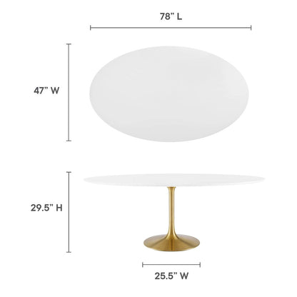Lippa 78" Oval Wood Dining Table