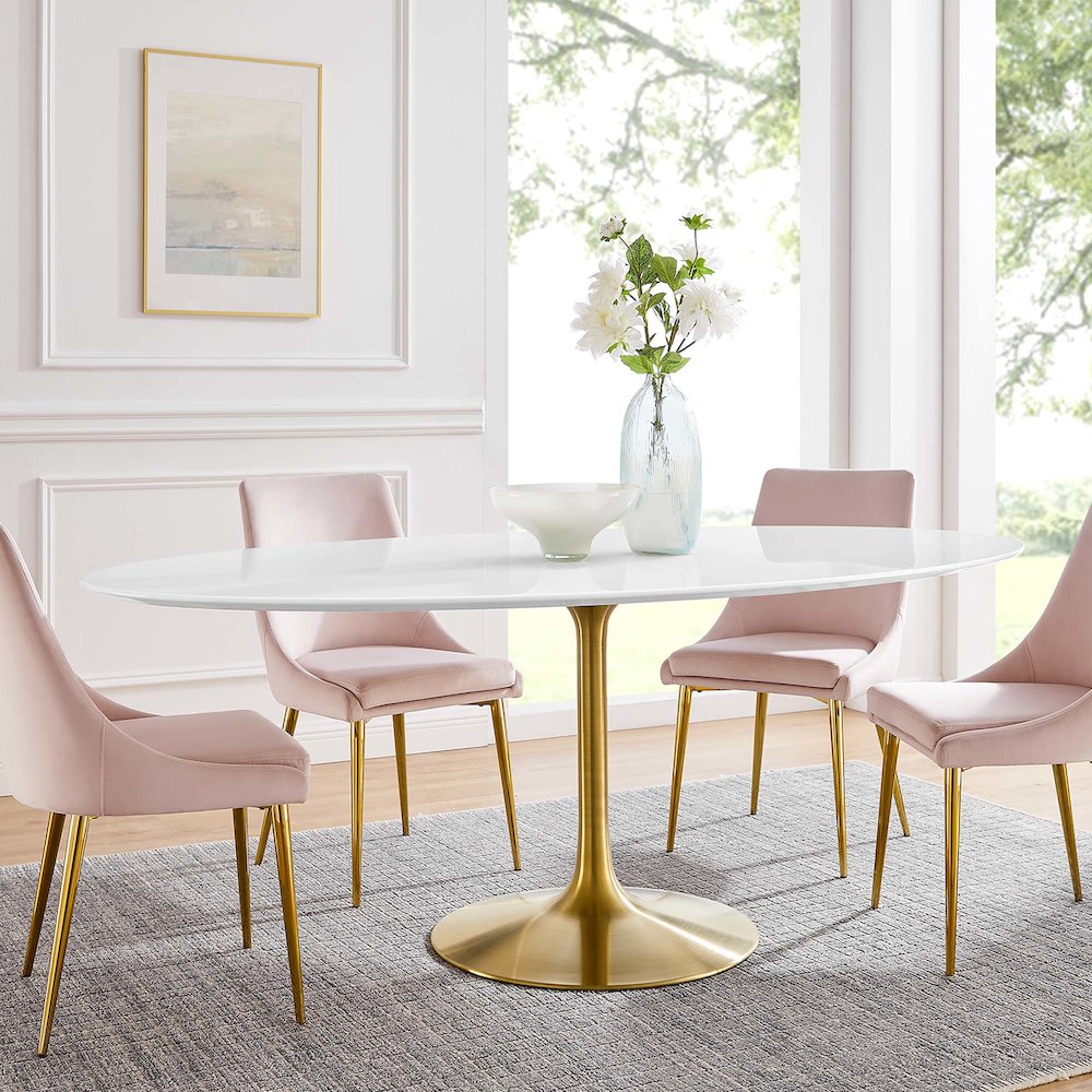 Lippa 78" Oval Wood Dining Table