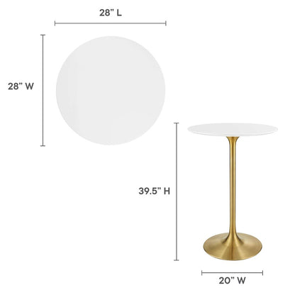 Lippa 28" Round Wood Bar Table