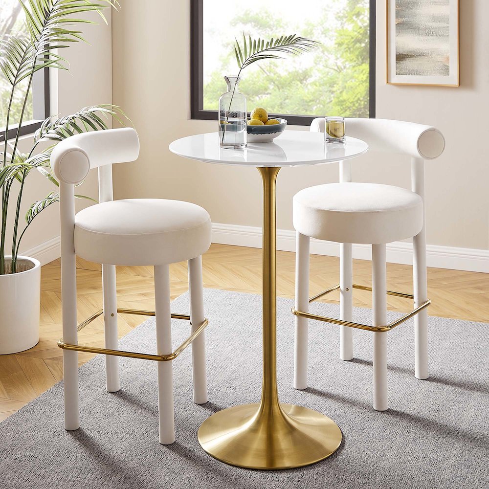 Lippa 28" Round Wood Bar Table