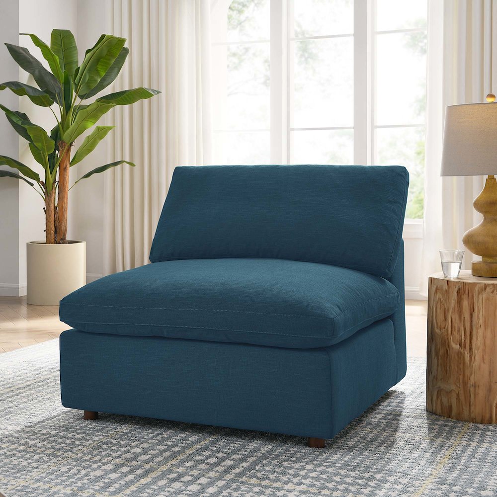 Commix Down Filled Overstuffed Armless Chair