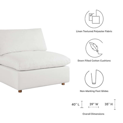 Commix Down Filled Overstuffed Armless Chair