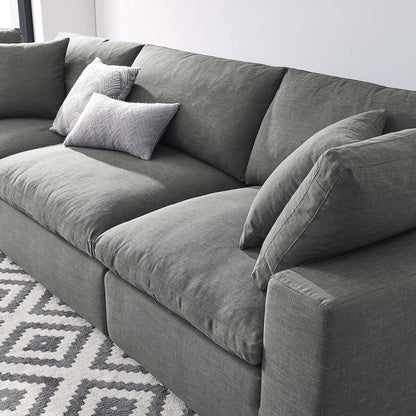 Commix 3 Piece Down Filled Overstuffed Sectional Sofa Set